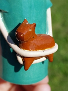 Guardião verde-água capivara P - comprar online