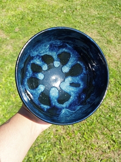Cumbuca grande preta e azul caribe - comprar online