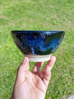 Cumbuca média preta e azul caribe na internet