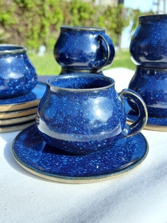 Conjunto cafezinho azul safira
