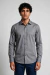 Camisa Social Masculina Slim Fit Manga Longa Polialgodão – Cinza Escuro