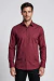Camisa Manga Longa Social Slim Polialgodão Stretch Vinho