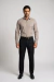 Camisa Social Masculina Slim Fit Performance Tech Poliamida Efeito Linho – Bege - loja online