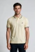 Camisa Polo Masculina Amarelo Claro Gola Listrada Bordada