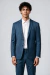 Terno Masculino Slim Fit 2 Botões de Malha Viscose Super Stretch Azul Escuro