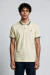Camisa Polo Masculina Amarelo Claro Manga Curta Bordada