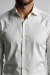 Camisa Social Masculina Slim Fit Maquinetada Algodão e Poliéster – Branca - comprar online