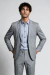 Terno Slim Fit 2 Botões de Malha Techno Stretch Prata