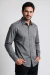 Camisa Social Masculina Slim Fit Manga Longa Polialgodão com Elastano – Cinza