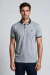 Camisa Polo Masculina Cinza Prata Gola Preta Manga Curta