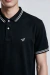 Camisa Polo Masculina Preta Manga Curta Detalhes Brancos - comprar online