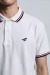 Camisa Polo Masculina Branca Detalhes Preto e Vermelho - comprar online