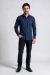 Camisa Manga Longa Social Slim Polialgodão Azul Marinho na internet