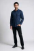 Camisa Manga Longa Social Slim Maquinetada Bambu Stretch Azul Marinho on internet