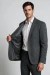 Terno Social Masculino Slim Fit Malha Premium-Cinza Escuro - comprar online