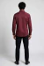 Camisa Social Masculina Slim Fit Tech Poliamida com Elastano – Vinho - Dilomon Camisaria