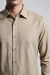 Camisa Social Masculina Slim Fit Tech Poliamida com Elastano – Bege Quadriculado - comprar online