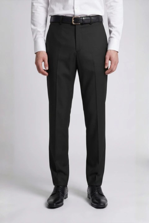 Calça Social Masculina Slim Fit Alfaiataria Viscose – Preta