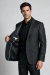 Terno Masculino Slim Fit 2 Botões Mescla Stretch Cinza Escuro - comprar online