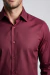 Camisa Manga Longa Social Slim Polialgodão Stretch Vinho - buy online