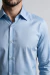 Camisa Manga Longa Social Slim Polialgodão Stretch Azul Bebê - comprar online