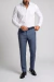 Calça Social Masculina Slim Fit Alfaiataria Com Ajuste Xadrez – Azul Escuro - comprar online