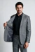 Terno Slim Fit 2 Botões Xadrez Windowpane Stretch Cinza Claro - comprar online