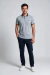 Camisa Polo Masculina Cinza Prata Gola Preta Manga Curta na internet