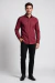 Camisa Manga Longa Social Slim Polialgodão Stretch Vinho on internet