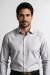 Camisa Social Masculina Slim Fit Maquinetada Algodão e Poliéster – Lilás