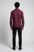 Camisa Manga Longa Slim Maquinetada Bambu Stretch Vinho - Dilomon Camisaria