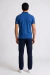 Polo Manga Curta Gola Texturizada Azul Royal - Dilomon Camisaria