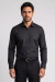 Camisa Social Masculina Slim Fit Microtexturizada Com Elastano – Preta