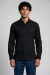 Camisa Social Masculina Slim Fit Manga Longa Polialgodão – Preto