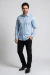 Camisa Manga Longa Social Slim Polialgodão Stretch Azul Bebê na internet
