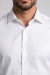 Camisa Social Masculina Slim Fit Microtexturizada Com Elastano – Branca - comprar online