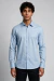 Camisa Manga Longa Slim Maquinetada Bambu Stretch Azul Bebê