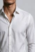 Camisa Manga Longa Social Slim Algodão Stretch Branco - detalhe colarinho