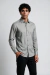 Camisa Social Slim Bambu Stretch Cinza - 3/4