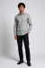 Camisa Social Slim Bambu Stretch Cinza - frente