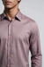 Camisa Social Slim Bambu Stretch Rosé - close da gola