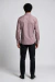 Camisa Social Slim Bambu Stretch Rosé - costas