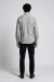 Camisa Social Slim Bambu Stretch Cinza - costas