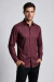 Camisa Social Slim Bambu Stretch Vinho - 3/4
