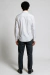 Camisa Manga Longa Social Slim Algodão Stretch Branco - costas