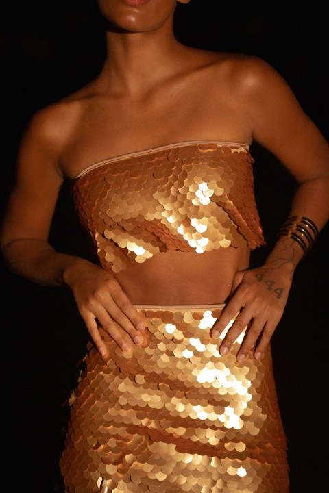 TOP AGATA PAETÊ DOURADO - comprar online
