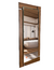 Espejo ARD Glanz Oak Grand de 135 x 58 cm con un marco de madera, reflejando un ambiente moderno y elegante.