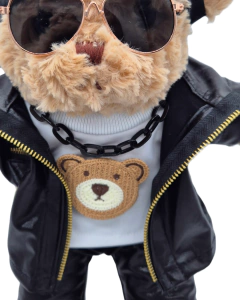 RockerOso - Oso rockero con atuendo de cuero y lentes 35 cm - tienda en línea
