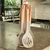 Set De Utensillos De Cocina Gris Mango De Madera C/exhibidor
