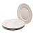 Set De 4 Platos Playos Modernos Rayas Blancos De Porcelana - Jacu hogar